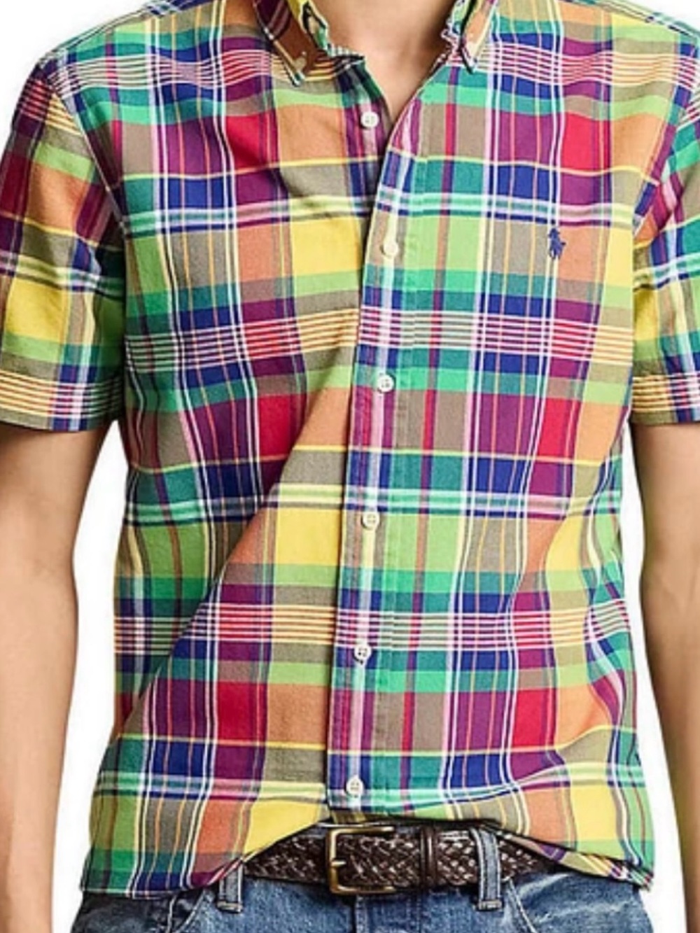 Polo by Ralph Lauren Multicolor Plaid Short-Sleeve Button-Down Shirt
